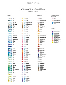 Preciosa Color Chart Flatbacks