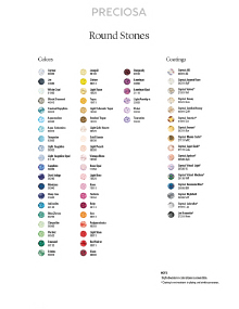 Preciosa Colour Chart Round Stones